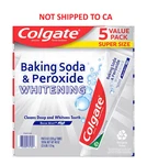 Colgate Baking Soda & Peroxide Whitening Toothpaste Brisk Mint 5 Pk 8oz Tubes. Fixed Price $22.49.
