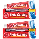 Anti-cavity Fluoride Toothpaste - Free Soft Toothbrush 6.4oz (181g) (pack Of 2). Fixed Price $14.99.