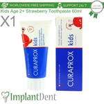 Dental Strawberry Toothpaste 60ml Kids Age 2+ Gentle Oral Care Hygiene Curaprox. Fixed Price $15.00.
