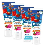 Orajel Kids Superman Anti-cavity Toothpaste, Natural Watermelon 4.2 Oz 4-pack. Fixed Price $14.95.