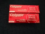 Colgate Optic White Stain Fighter Toothpastes In Clean Mint Paste 4.2oz. Fixed Price $10.00.