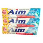 Aim Multi-benefit Ultra Mint Gel Fluoride Toothpaste, Cavity Protection 5.3 Oz. Fixed Price $11.00.