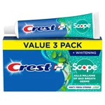 Crest + Scope Whitening Toothpaste - Pack Of 3 Anticavity 5.4oz. Fixed Price $14.75.
