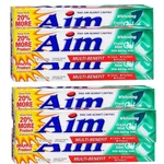 6 X Aim Whitening Fluoride Toothpaste Gel With Baking Soda Fresh Mint - 5.5 Oz. Fixed Price $19.99.