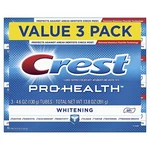 Crest Pro Health Whitening Toothpaste Pack Of 3 Advanced 8 Benefits 4.6oz. Fixed Price $29.69.