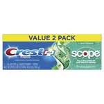 Crest Plus Scope Complete Whitening Toothpaste, Minty Fresh, 5.4 Ounce. Fixed Price $14.00.