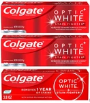 3 Colgate Optic White Stain Fighter Anticavity Fluoride Toothpaste, Clean Mint. Fixed Price $19.99.
