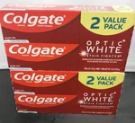 X2 Colgate Optic White Toothpaste Stain Fighter Clean Mint, 6 Oz Ea, 2 Ct. Fixed Price $15.00.