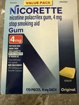 Haleon Nicolette Gum Value Pack Original 4mg 170 Pieces 10/2026. Fixed Price $50.00.
