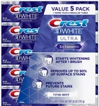 Crest 3d White Ultra Whitening Toothpaste, Vivid Mint (5.2 Oz, 5 Pk) - Free Ship. Fixed Price $25.54.