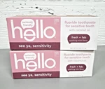 (vegan) Hello See Ya Sensitivity Toothpaste W/fluoride - Sensitive Teeth 2 Pack. Fixed Price $13.99.