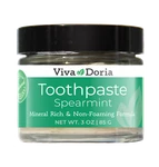 Viva Doria Fluoride Free Natural Toothpaste, Spearmint, 3 Oz Glass Jar. Fixed Price $9.99.