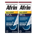 2 Pack Afrin No Drip Night Nasal Pump Decongestant Mist 15ml Exp 10/2026. Fixed Price $19.78.