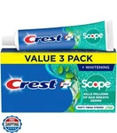 Crest + Scope Whitening Toothpaste - Pack Of 3, 5.4 Oz Tubes Anticavity. Fixed Price $19.99.
