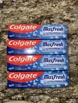 Lot (4) Colgate Maxfresh Toothpaste Breath Strips Cool Mint 6 Oz. Fixed Price $18.99.