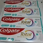 4 X Colgate Total Active Prevention Fresh Mint Toothpaste 3.3 Fl Oz. Fixed Price $19.95.