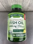 Natures Truth Fish Oil 2,400 Mg Natural Lemon Flavor Omega-3 120 Soft Gels. Fixed Price $18.99.