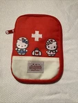 Red Sanrio Hello Kitty First Aid Bag. Medicine Glucose Meter Zip Travel Pouch. Fixed Price $14.99.