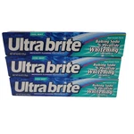 Ultra Brite Whitening Toothpaste Baking Soda & Peroxide Cool Mint 6 Oz X 3 Pack. Fixed Price $9.99.
