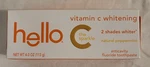 Hello Vitamin C Whitening Toothpaste With Fluoride, Natural Peppermint, 4.0 Oz. Fixed Price $5.00.