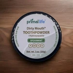 Primal Life Organics Dirty Mouth Toothpowder Tooth Cleaning Powder Spearmint 1oz. Fixed Price $17.00.
