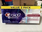 Crest (2pk)3d White Advanced Glamorous Teeth Whitening Toothpaste 3.8oz Exp 8/25. Fixed Price $16.99.