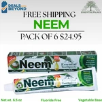 6 Pack Neem Toothpaste 5 In 1 Essential Palace 100% Fluoride Free Vegetable Base. Fixed Price $24.95.