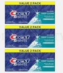 Lot Of 3 Crest 3d White Adv Deep Clean Whitening Toothpaste 3.3oz Twin Pack 9/27. Fixed Price $23.99.