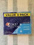 3pk Crest 3d White Advanced Whitening Arctic Fresh Toothpaste 3.3oz Exp 7/2027. Fixed Price $4.19.