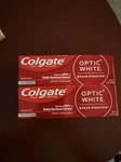 New Lot Of (2) Colgate Optic White Stain Fighter Toothpaste, Clean Mint, 04/26. Fixed Price $7.99.