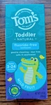 Toms Natural Toddler Training Toothpaste Mild Fruit Fluoride Free 1.75 Ounce. Fixed Price $12.98.