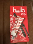 Hello Merry & Bright Gift Set- 2 Toothbrushes + 4.7 Oz Peppermint Toothpaste. Fixed Price $11.99.