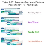 Virbac C.e.t. Enzymatic Pet Dog & Cat Toothpaste,poultry/beef/vanilla Mint/seafo. Fixed Price $14.99.