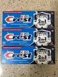 3 Crest Kids Toothpaste 4.1 Oz Sugar & Bacteria Shield Strawberry. Fixed Price $16.45.