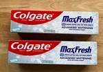 2 Pack Colgate Max Fresh Advanced Whitening Toothpaste Clean Mint 6.3 Oz. Fixed Price $16.99.