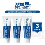 Curaprox Enzycal Toothpaste Sls Free Low Fluoride 950ppm 75ml - Pack Of 3. Fixed Price $39.99.