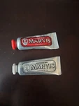 New Lot Of 2 Marvis Whitening/cinnamon Mint Toothpaste - Travel Size 1.3 Oz Ea.. Fixed Price $18.75.