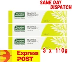 3x Thursday Plantation Tea Tree Toothpaste 110g Fluoride Free Healthy Teeth Gums. Fixed Price $24.99.