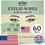 Dr. Tom's Blends Toms 60pc Tea Tree Oil Eyelid Lash Wipes - For Dry. Fixed Price $15.60.