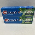 Crest Complete Plus Scope Outlast - Lot Of 2 Long Lasting Mint 4 Oz New. Fixed Price $11.99.