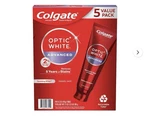 Colgate Optic White Advanced Sparkling Toothpaste 5 Pack 4.2oz. Fixed Price $50.00.