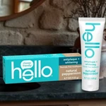 Hello Antiplaque + Whitening Fluoride Free Toothpaste Natural Peppermint 5.0 Oz. Fixed Price $4.43.