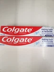 2x Packs Colgate Baking Soda & Peroxide Whitening Brisk Mint Toothpaste 2.5oz. Fixed Price $10.99.