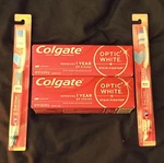 Colgate Optic White Stain Fighter Teeth Whitening Toothpaste Clean Mint 3.4 Oz. Fixed Price $18.00.