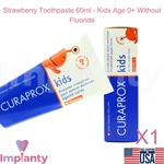 Curaprox Kids Strawberry Fiouride Free Toothpaste 60ml Age 0+ Dental Hygiene. Fixed Price $17.50.