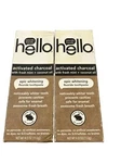 Hello Activated Charcoal Fluoride Whitening Toothpaste Mint + Coconut (2 Pack). Fixed Price $16.99.