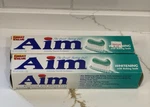 Vintage Aim Whitening Toothpaste Lot Of 2 Baking Soda Gel Mint 6 Oz Box. Fixed Price $19.95.