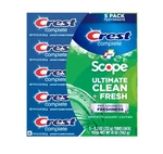 Crest Complete Plus Scope Advanced Active Foam Toothpaste - 8.2oz (5 Pack). Fixed Price $21.25.