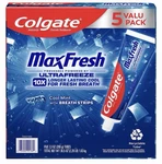 Colgate Maxfresh Ultrafreeze Cool Mint Toothpaste 5 Pack Teeth Whitening. Fixed Price $29.99.