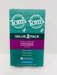 Tom S Value2pack Natural Fluoride Free Antiplaque & Whitening Peppermint 4.5oz. Fixed Price $14.99.